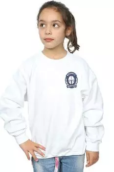 Толстовка с принтом на груди и значком мандалорского охотника за головами Star Wars, белый