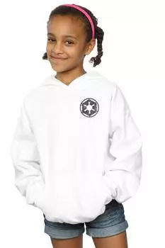 Толстовка с принтом на груди и знаками отличия Мандалорской Галактической Империи Star Wars, белый