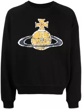 Толстовка с принтом Orb Vivienne Westwood, черный