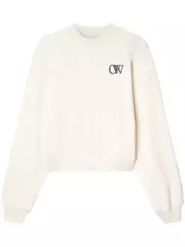 Толстовка с принтом OW OFF-WHITE, белый