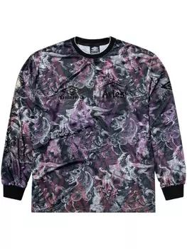 Толстовка с принтом «Овен» по всей поверхности Aries, черный