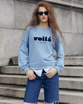 Толстовка с принтом Sfera, синий