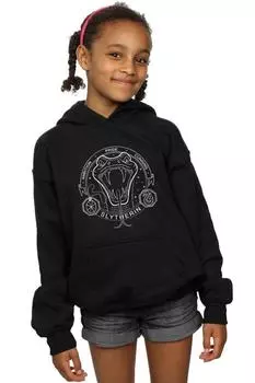 Толстовка с принтом Слизерина Harry Potter, черный