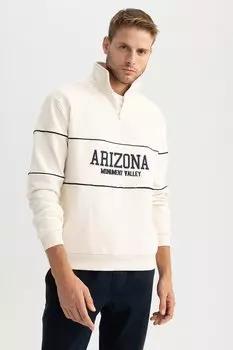 Толстовка с принтом спереди Defacto, белый