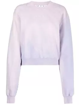 Толстовка с принтом тай-дай и круглым вырезом Off-White, фиолетовый