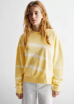 Толстовка с принтом тай-дай MANGO, пастельно-желтый