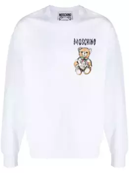 Толстовка с принтом Teddy Bear Moschino, белый