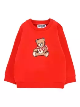 Толстовка с принтом Teddy Bear Moschino Kids, красный