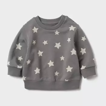Толстовка с принтом UNIQLO, серый