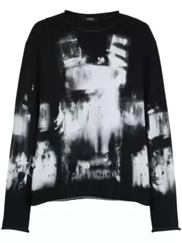 Толстовка с принтом X-Ray BALMAIN, черный