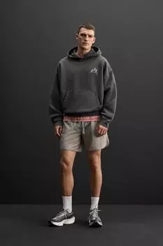 Толстовка с принтом ZARA, антрацитово-серый