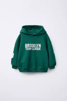 Толстовка с принтом ZARA, цвет Mid-green