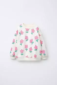 Толстовка с принтом ZARA, цвет Neon pink