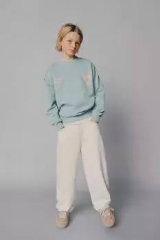 Толстовка с принтом ZARA, цвет Sea green