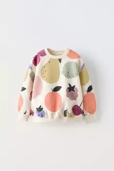 Толстовка с принтом ZARA, разноцветный