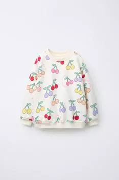 Толстовка с принтом ZARA, разноцветный