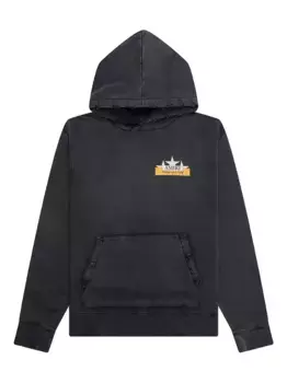 Толстовка с принтом звезд, украшенная стразами AMIRI, черный