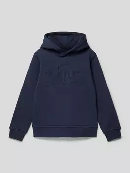 Толстовка с пришивной этикеткой модель "TONAL SHIELD" Gant, синий