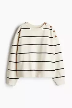 Толстовка с пуговицами H&M, бежевый