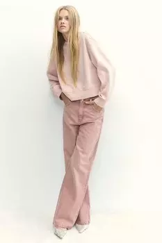 Толстовка с пуговицами H&M, розовый