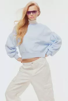 Толстовка с пышными рукавами H&M, синий