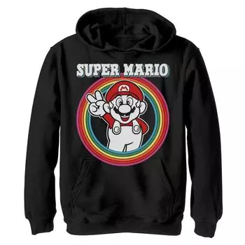 Толстовка с ярким логотипом Nintendo Super Mario в стиле ретро для мальчиков 8–20 лет Licensed Character