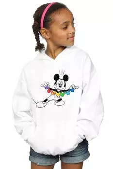Толстовка с радужной цепочкой Микки Мауса Disney, белый