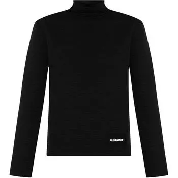 Толстовка с ребристым эффектом JIL SANDER, черный