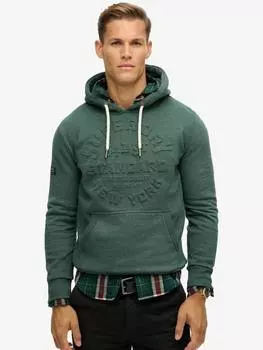 Толстовка с рельефным логотипом Superdry, цвет Buck Green Marl