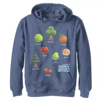 Толстовка с рисунком Animal Crossing New Horizons Fruit & Trees для мальчиков 8–20 лет Licensed Character