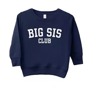 Толстовка с рисунком Big Sis Club для малышей The Juniper Shop, темно-синий