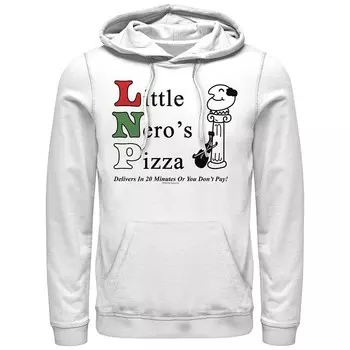 Толстовка с рисунком Big & Tall Home Alone Little Nero's Pizza Licensed Character, белый