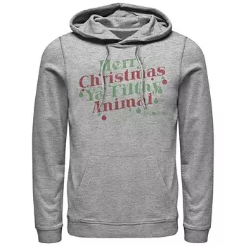 Толстовка с рисунком Big & Tall Home Alone Merry Christmas Ya Filthy Animal Licensed Character, цвет Athletic Heather