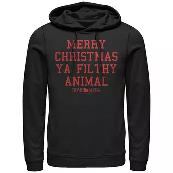 Толстовка с рисунком Big & Tall Home Alone Merry Christmas Ya Filthy Animal Licensed Character, черный