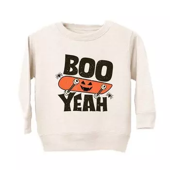 Толстовка с рисунком Boo Yeah Skateboard для малышей The Juniper Shop, цвет Natural