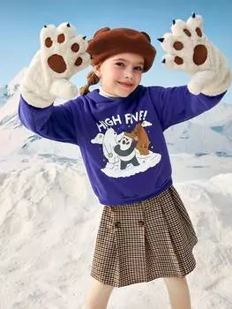 Толстовка с рисунком для девочек-подростков SHEIN, фиолетовый