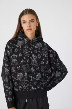 Толстовка с рисунком Doodle Forever 21, черный