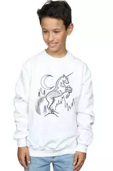 Толстовка с рисунком единорога Harry Potter, белый