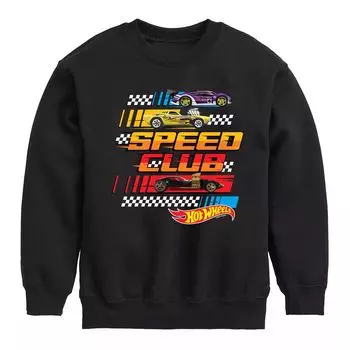 Толстовка с рисунком Hot Wheels Speed Club Crew для мальчиков 8–20 лет Licensed Character, черный
