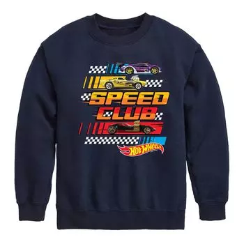 Толстовка с рисунком Hot Wheels Speed Club Crew для мальчиков 8–20 лет Licensed Character, синий