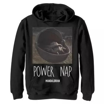 Толстовка с рисунком и рисунком, пуловер Power Nap для мальчиков 8–20 лет, пуловер с рисунком «Мандалорец, ребенок, известный как Baby Yoda», «Звездные войны» Star Wars