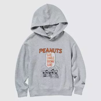 Толстовка с рисунком Kids Peanuts UT Uniqlo, серый