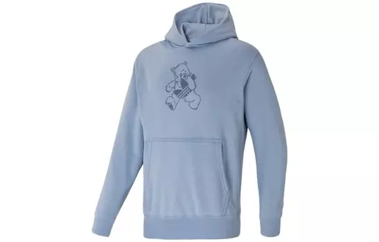 Толстовка с рисунком медведя унисекс небесно-голубая Adidas Originals, голубой