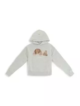 Толстовка с рисунком медвежонка Little Boy's & Boy's Palm Angels, серый
