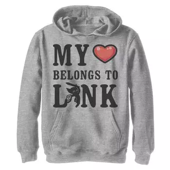 Толстовка с рисунком Nintendo Legend of Zelda для мальчиков 8–20 лет My Heart Belongs To Link Licensed Character