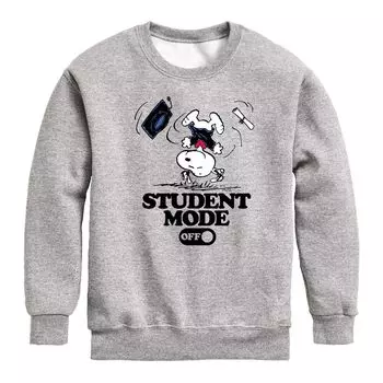 Толстовка с рисунком Peanuts Snoopy Student Mode Off для мальчиков 8–20 лет Licensed Character