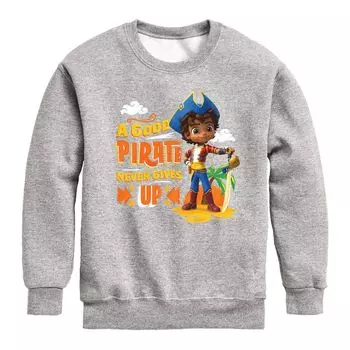 Толстовка с рисунком пиратов Santiago Of The Seas для мальчиков 8–20 лет Licensed Character, серый