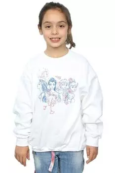 Толстовка с рисунком принцессы Disney, белый