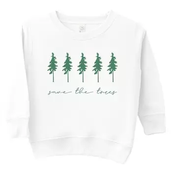 Толстовка с рисунком Save The Trees для малышей The Juniper Shop, белый