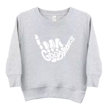 Толстовка с рисунком скелета для малышей Good Vibes The Juniper Shop, цвет Heather Grey